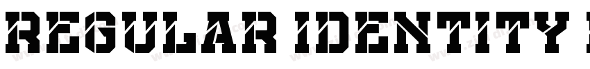 Regular Identity H字体转换